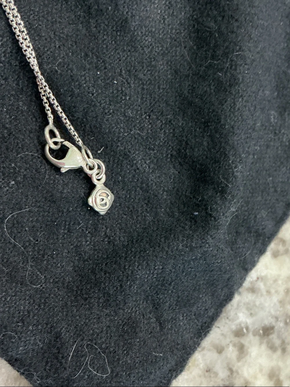 David Yurman Silver Double-Rope Circle Pendant Necklace